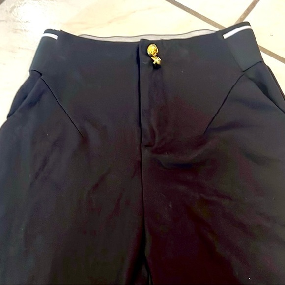 Leggings, Elastic Waist, Spandex/Nylon, Black, Excellent Condition, Size Medium - Picture 8 of 11